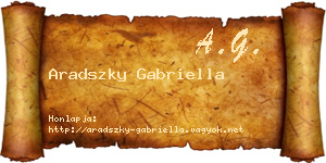 Aradszky Gabriella névjegykártya