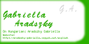 gabriella aradszky business card